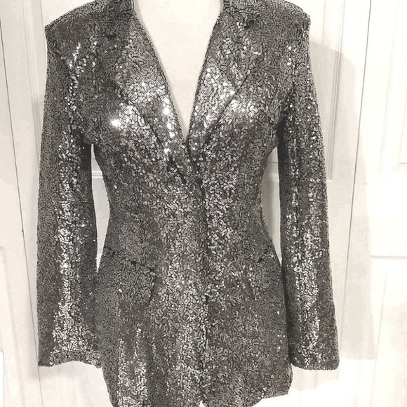 Silver sequin blazer - Picture 12 of 13